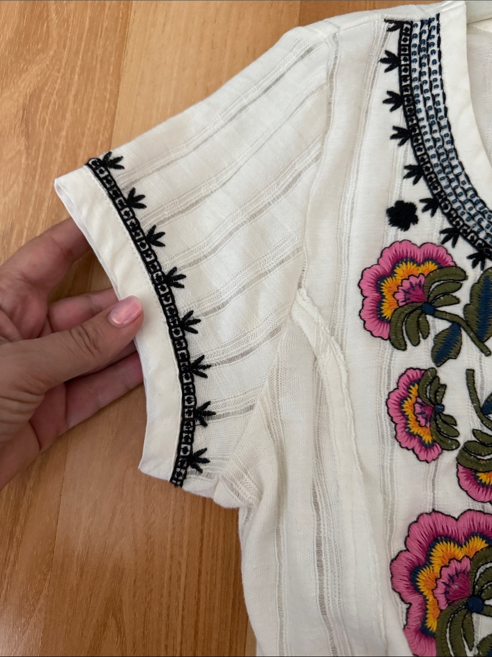 Anthropologie Floral Embroidery Blouse - Picture 14 of 16